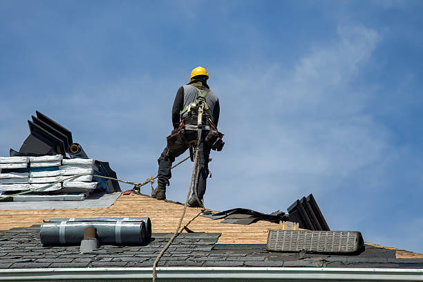 Professional Roofing technician working in Montauk, NY